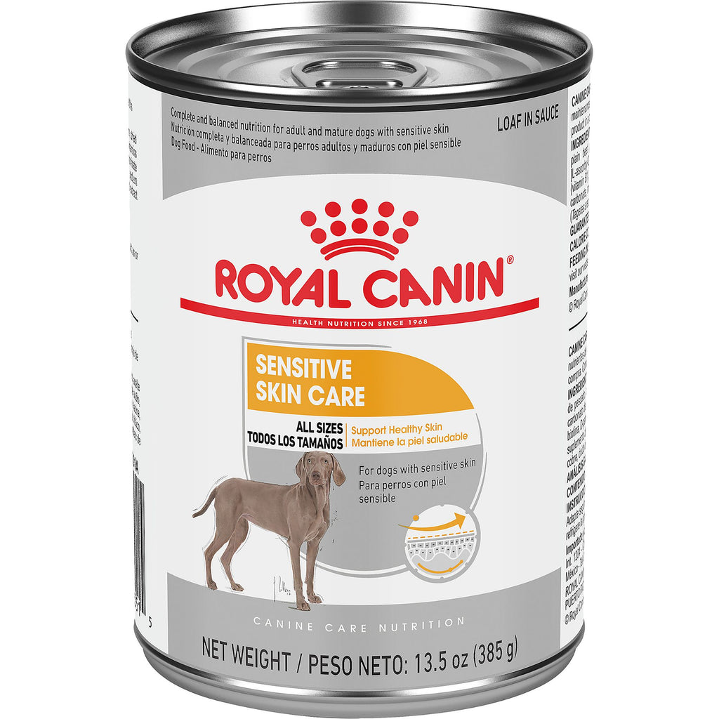 Royal Canin Canine Care Nutrition Sensitive Skin Care Loaf in Sauce Wet Dog Food 385 g can