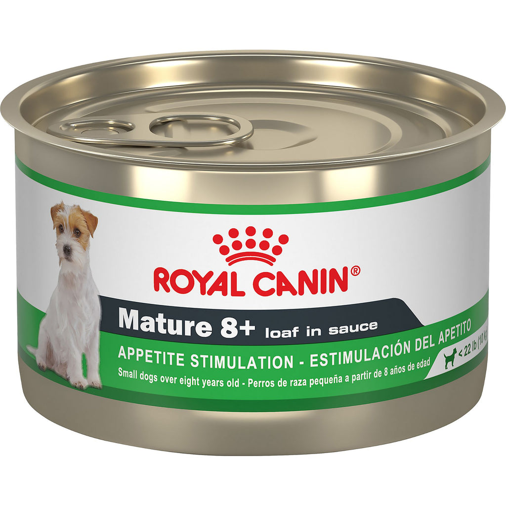 Royal Canin Mature 8+ Loaf in Gel senior wet dog food 150g can