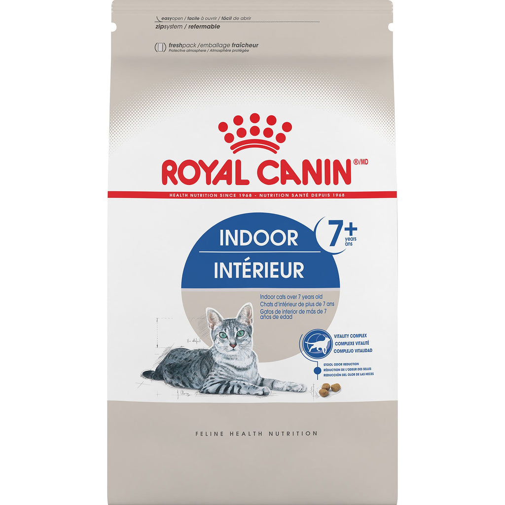 Royal Canin Feline Health Nutrition Indoor 7+ Morsels in Gravy wet cat food 85g cans case of 24