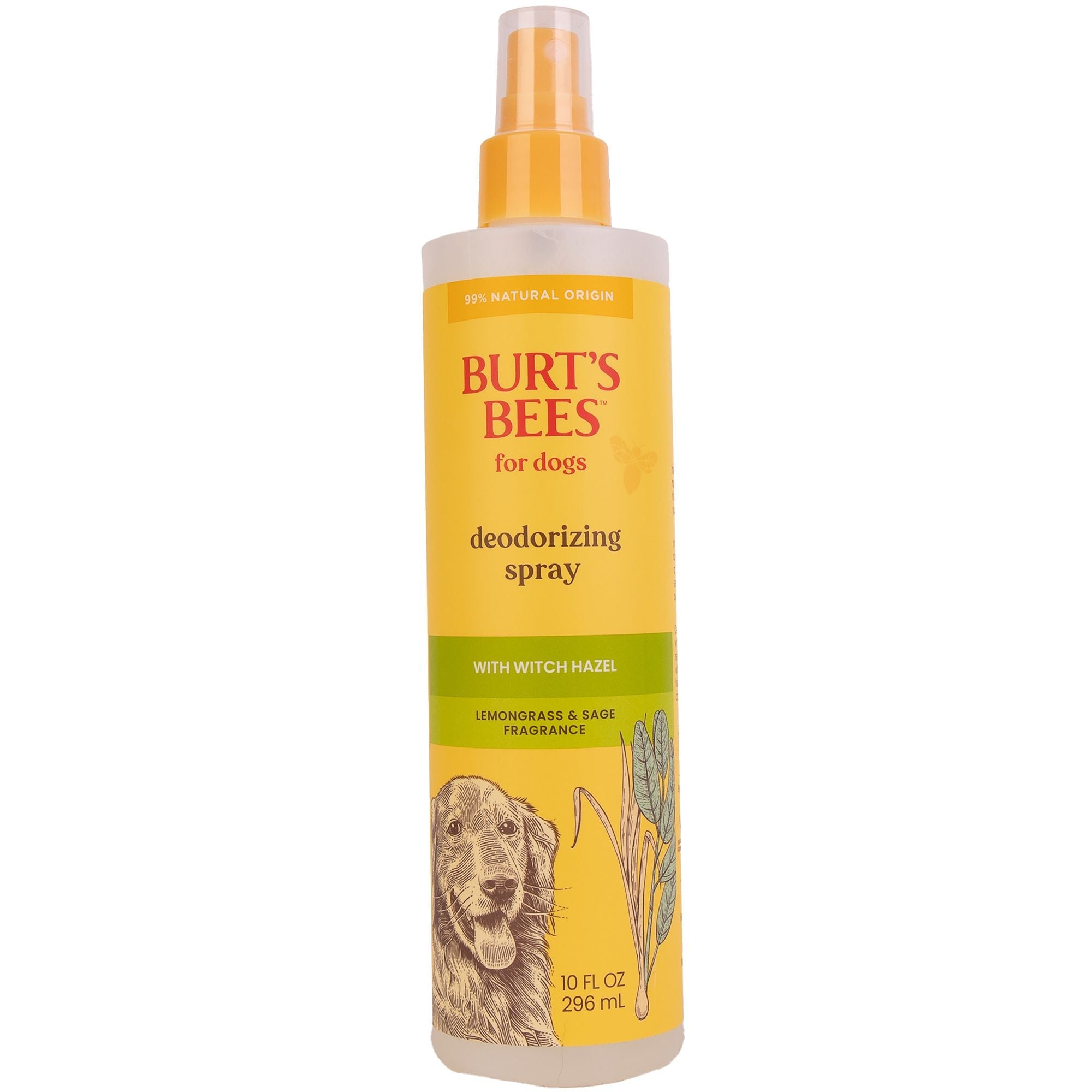 Burt's Bees Deodorizing Dog Spray with witch hazel and honey 10 oz bottle