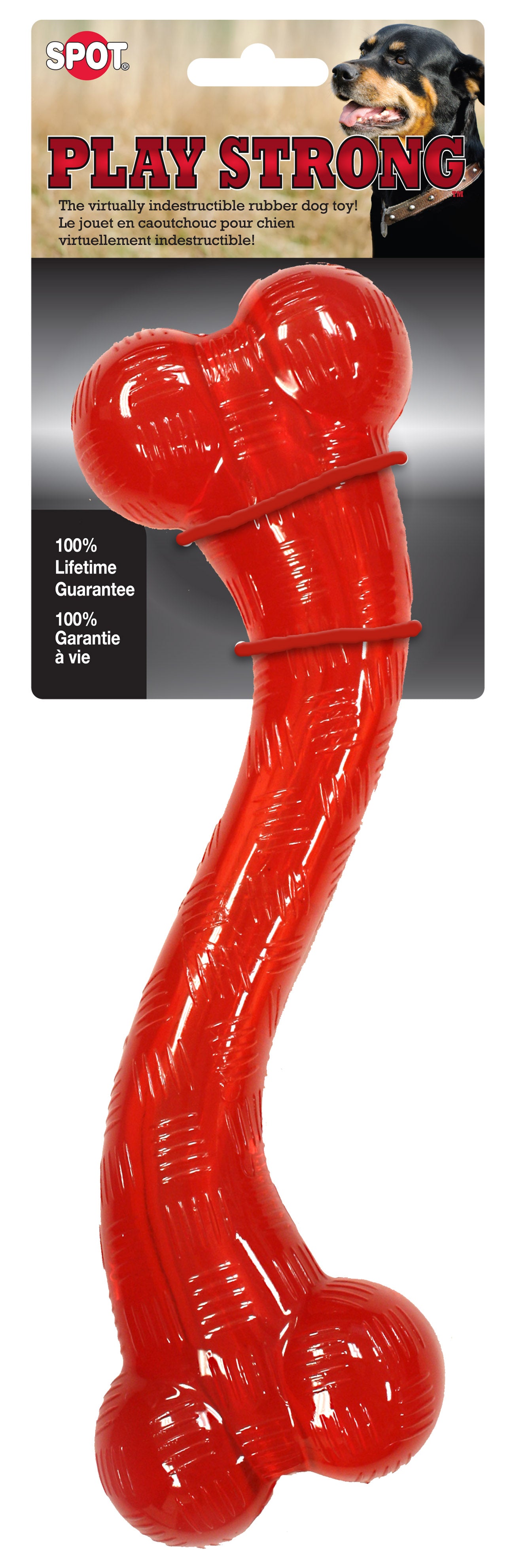 Spot Play Strong rubber S-bone chew toy 12 inch
