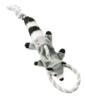 Spot Skinneeez Tug Forest Raccoon Mini stuffing-free rope plush dog toy 14 inch