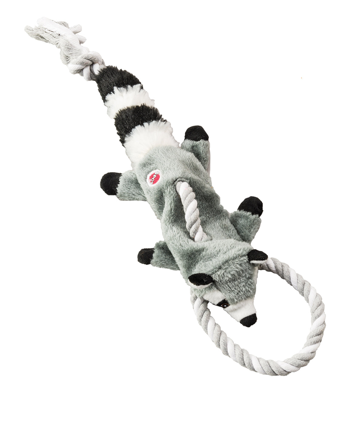Spot Skinneeez Tug Forest Raccoon Mini stuffing-free rope plush dog toy 14 inch
