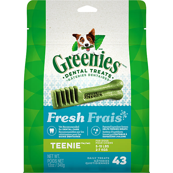 Greenies Fresh Dental Dog Treats Teenie 43 Count 12 oz
