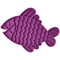 Spot Soothers Calming Lick Mat fish design 9.75 inch food-grade rubber