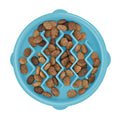 Petstages Kitty Slow Feeder cat bowl blue small maze design BPA-free
