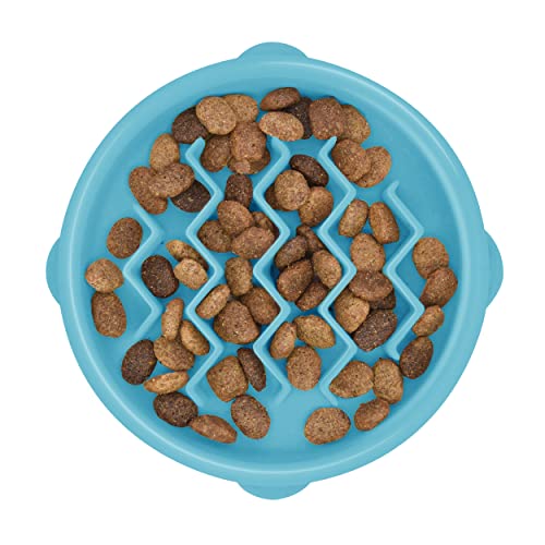 Petstages Kitty Slow Feeder cat bowl blue small maze design BPA-free