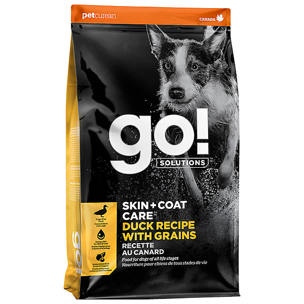 GO! Skin & Coat Care Duck Recipe with Grains Dry Dog Food 12 lb