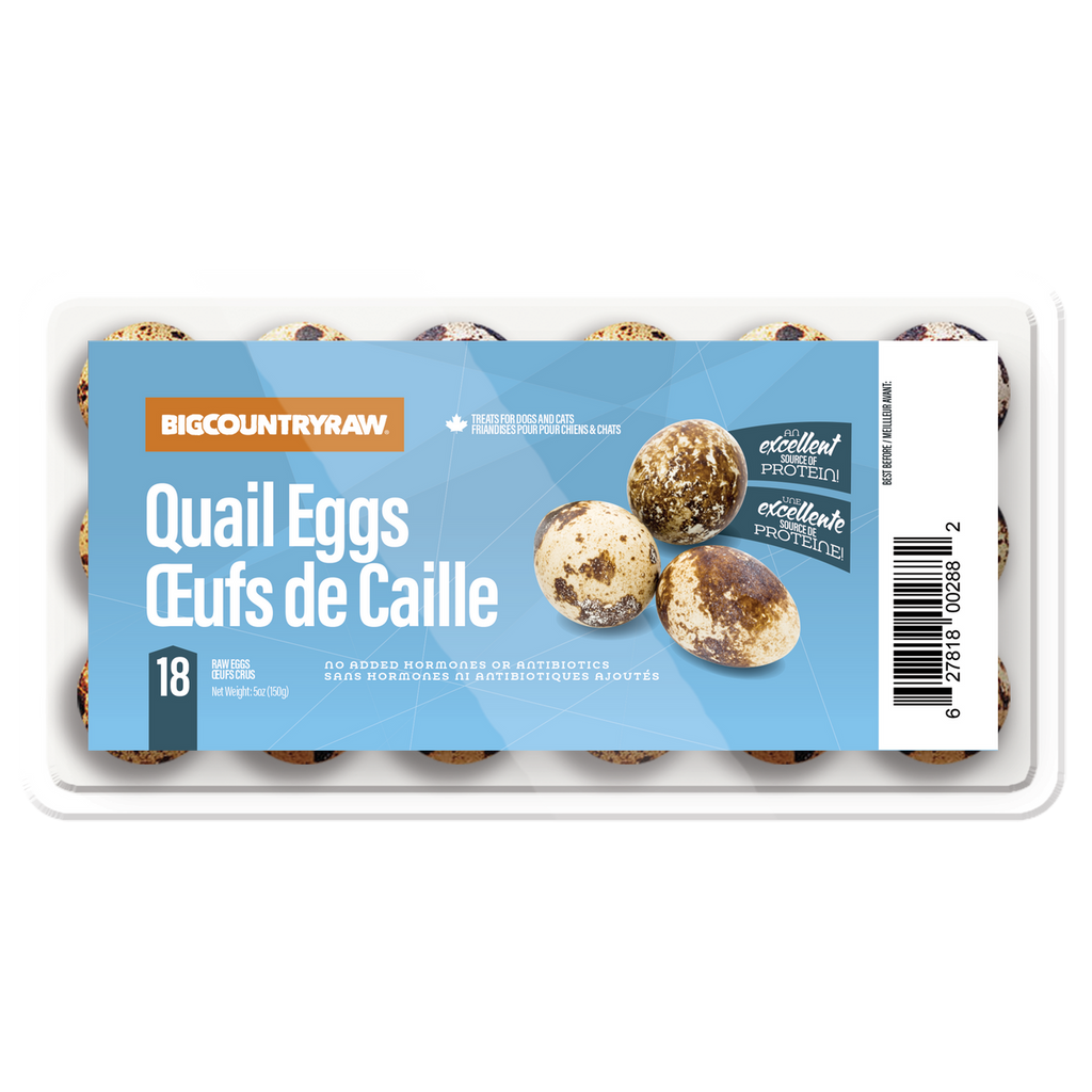 Big Country Raw frozen quail eggs 18-pack speckled eggs