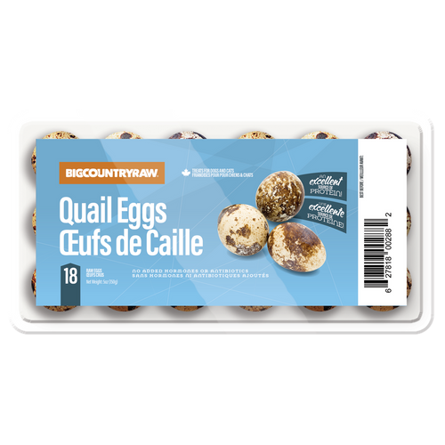Big Country Raw frozen quail eggs 18-pack speckled eggs
