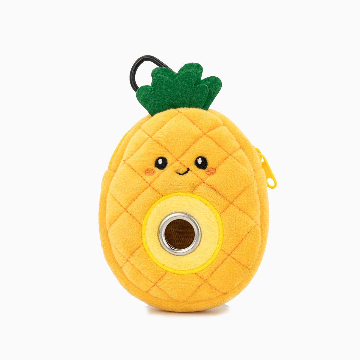 HugSmart Pooch Pouch Poop Bag Holder Pineapple soft plush dispenser with leash clip