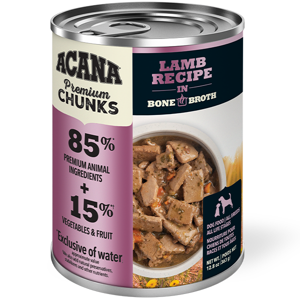 ACANA Dog Premium Chunks Lamb in Bone Broth 363g