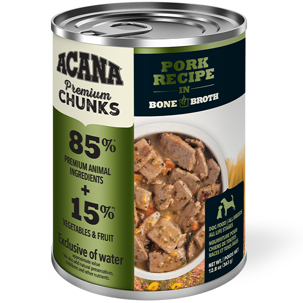 ACANA Dog Premium Chunks Pork in Bone Broth 363g