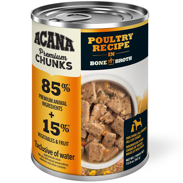 ACANA Dog Premium Chunks Poultry in Bone Broth 363g