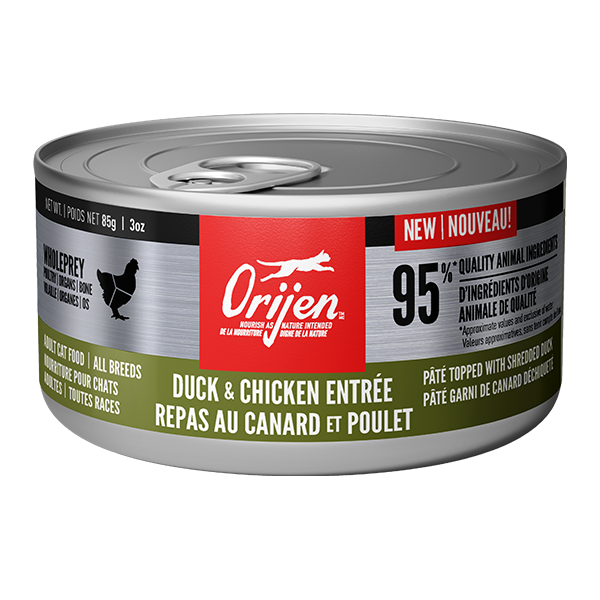 ORIJEN Cat Duck & Chicken Entrée Wet Cat Food 24 x 85g