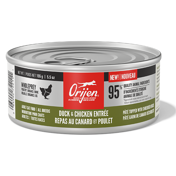 ORIJEN Cat Duck & Chicken Entrée Wet Cat Food (155g)