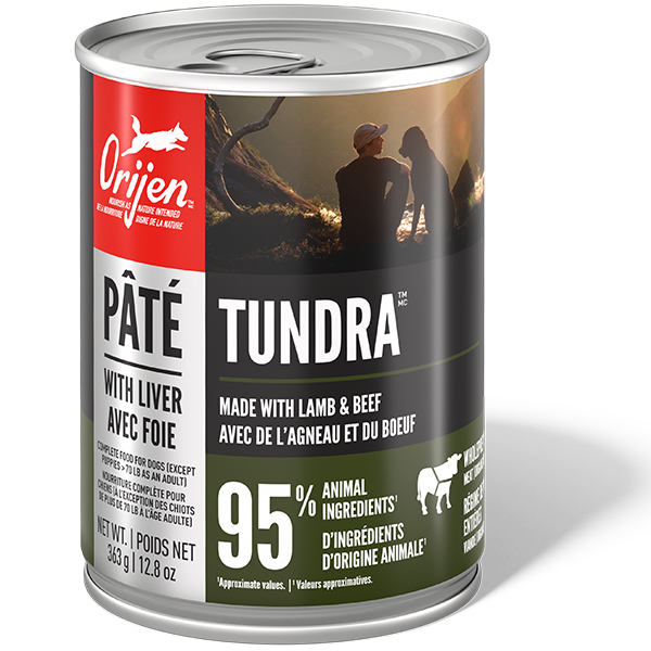 ORIJEN Dog Tundra Pâté with Liver Wet Dog Food 12 x 363g