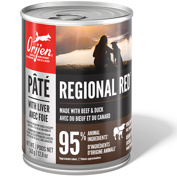 ORIJEN Dog Regional Red Pâté with Liver Wet Dog Food 12 x 363g