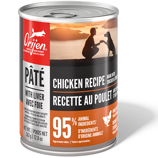 ORIJEN Dog Chicken Pâté with Liver Wet Dog Food (363g)