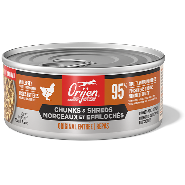 ORIJEN Cat Chunks & Shreds Original Entree 155g (Case of 12)