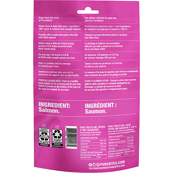 PureBites Freeze-Dried Wild-Caught Salmon Dog Treats 70g