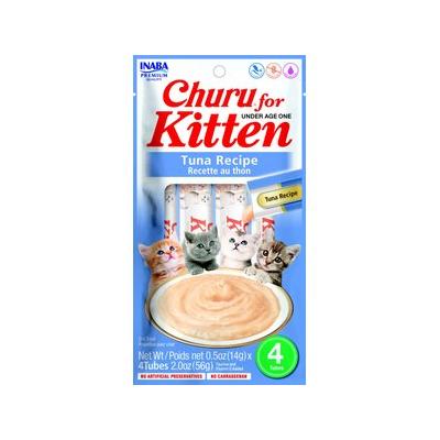 Inaba Churu Kitten Tuna lickable puree cat treats carton 6x2oz