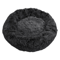 Gooeez Luxury Round Plush Pet Bed Small in Dark Grey