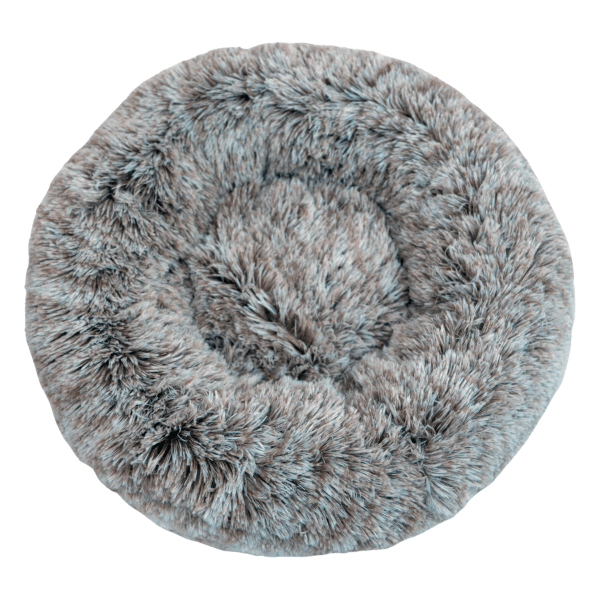 Gooeez Large Luxury Round Plush Pet Bed in Beige
