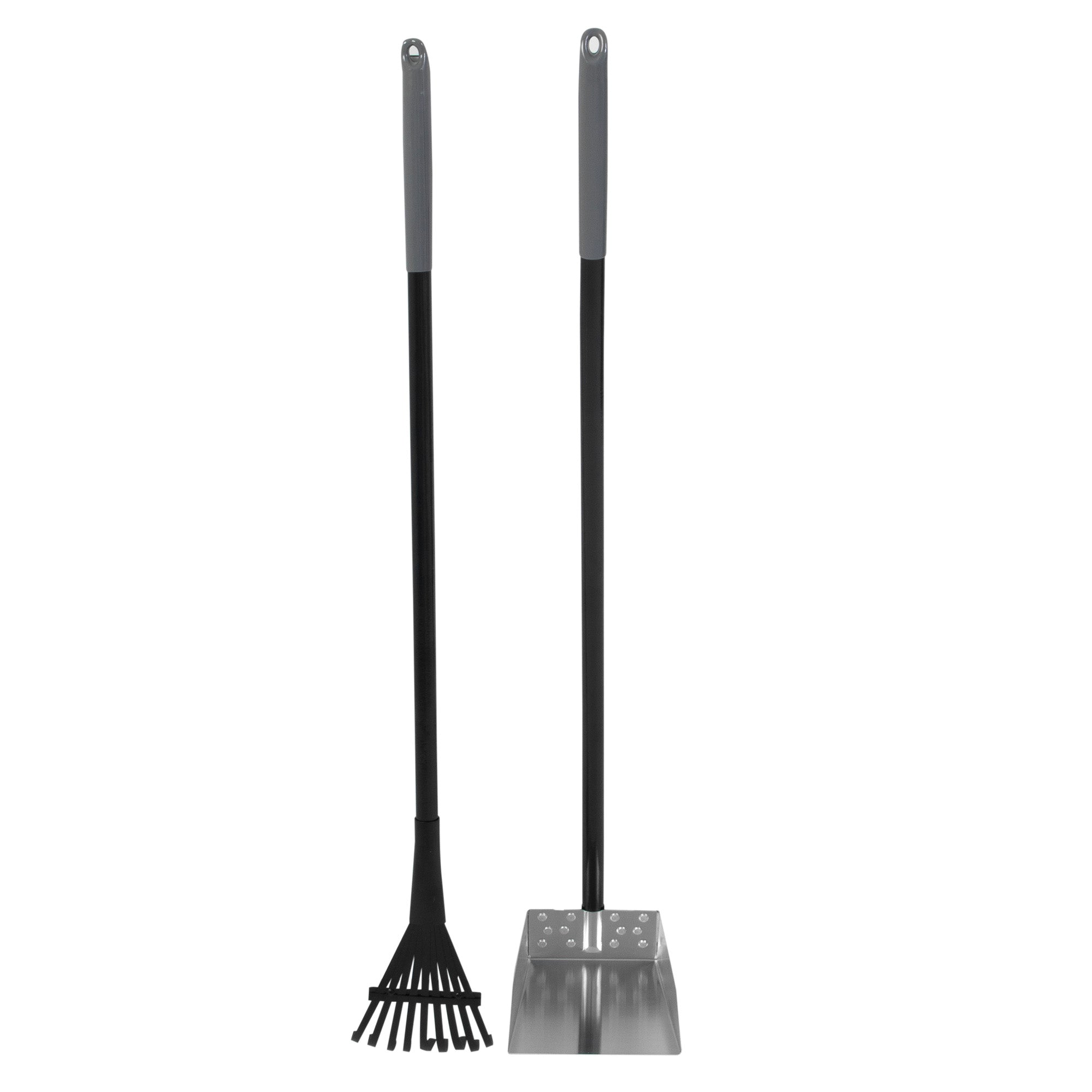 Petmate Clean Response aluminum rake and pan outdoor dog waste cleanup set