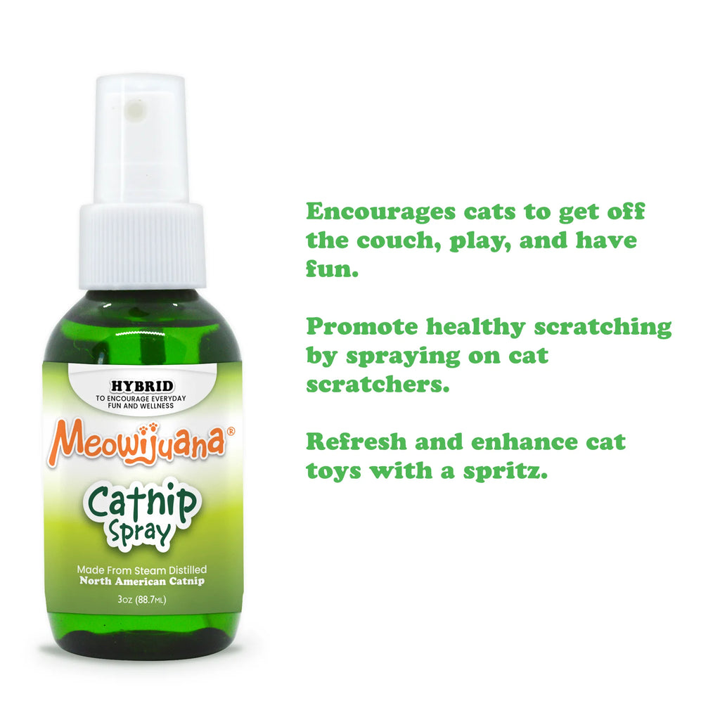 Meowijuana Organic Catnip Spray 3 oz bottle