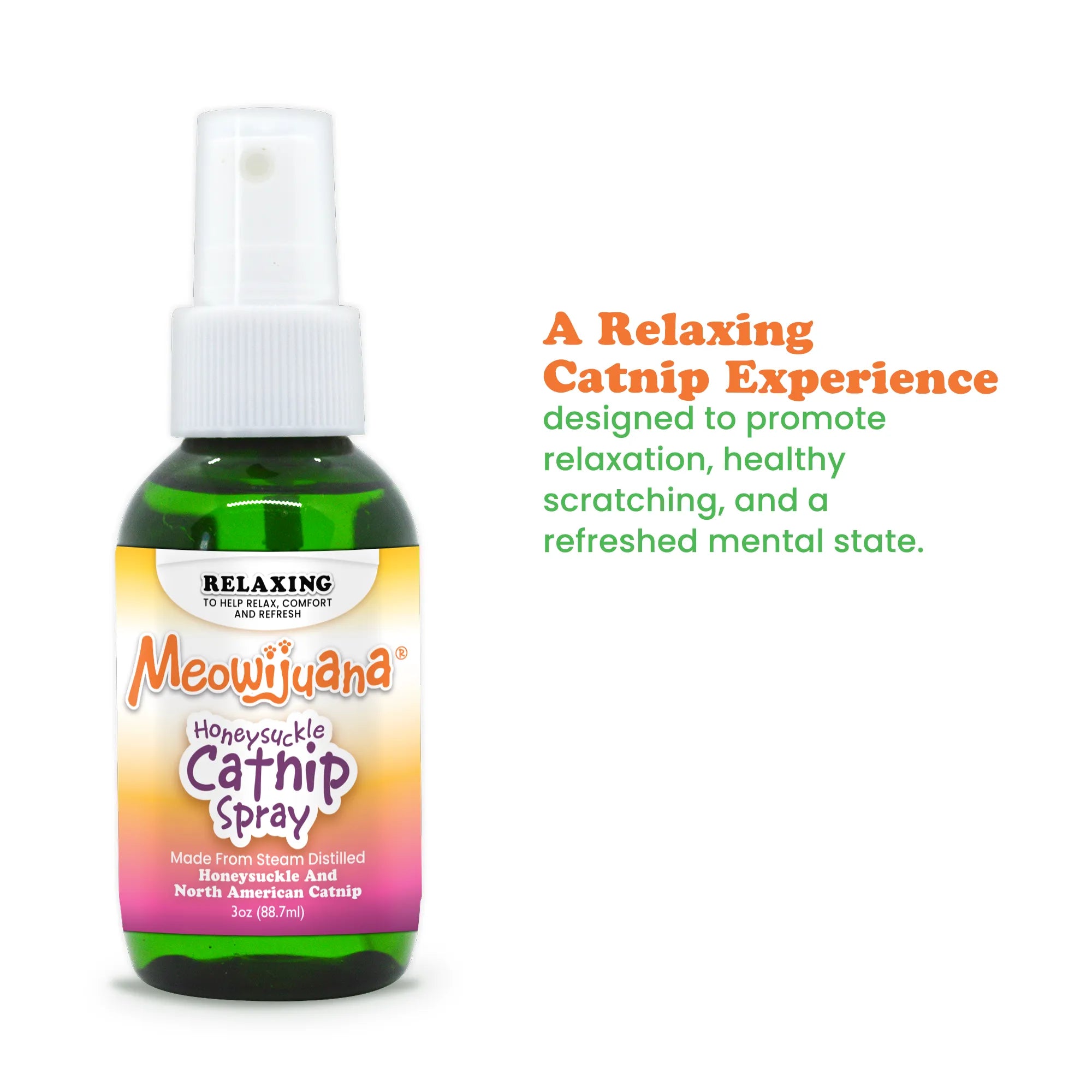 Meowijuana Catnip and Honeysuckle Spray 3 oz bottle