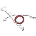 Titan - Spiral Stake & Heavy Tie Out Combo Nickel Snap Red 15ft