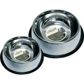 Nourish Stainless Steel Non-Tip Wide Bowl 24 oz with non-skid rubber base