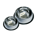 Nourish Stainless Steel Non-Tip Wide Bowl 96 oz with non-skid rubber base