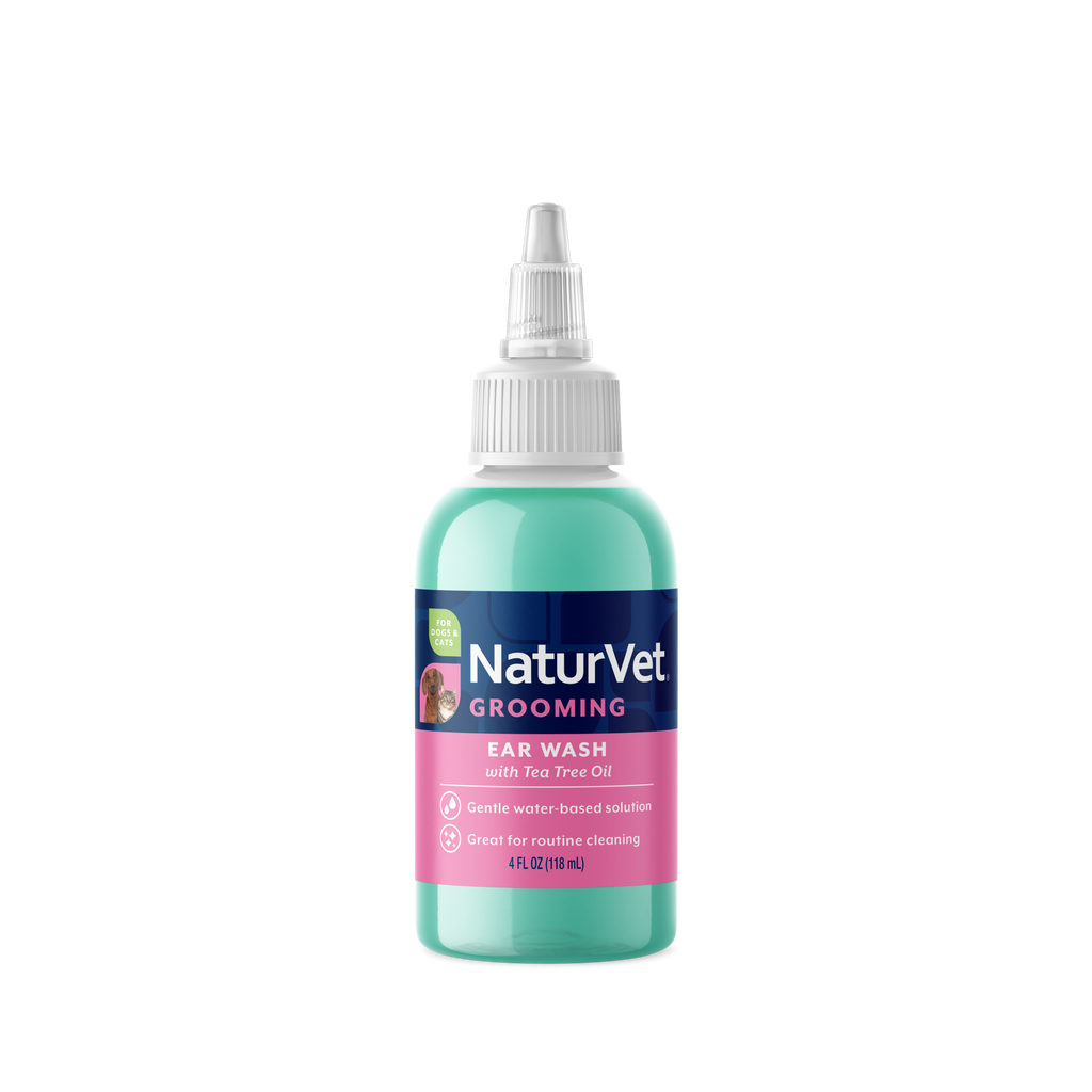 NaturVet Ear Wash with Tea Tree Oil for dogs and cats 4 oz bottle