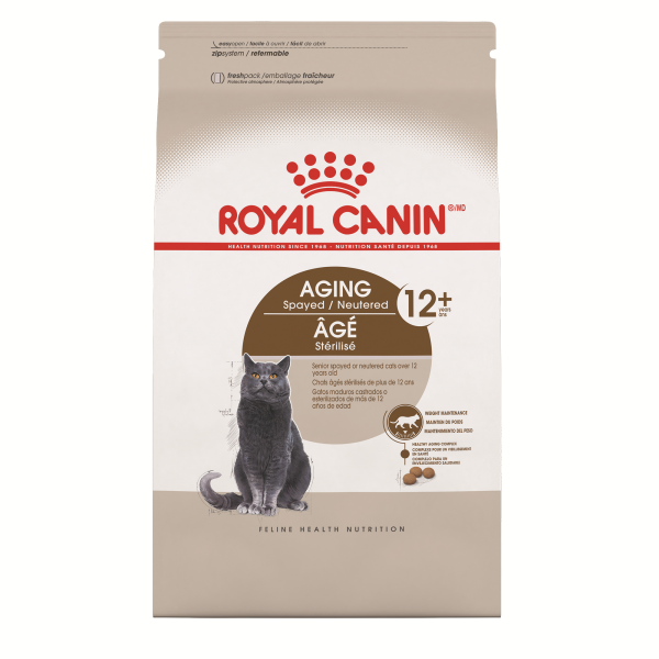 Royal Canin Feline Health Nutrition Aging Spayed/Neutered 12+ Dry Cat Food 7 lb