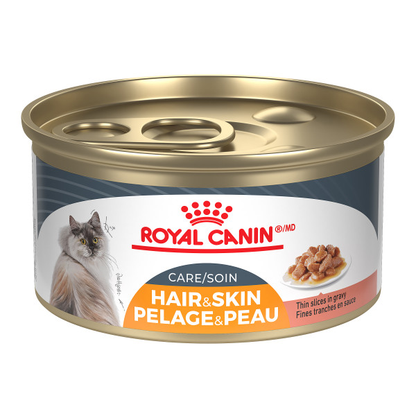 Royal Canin Feline Health Nutrition Hair & Skin Care Thin Slices in Gravy 24 x 85g