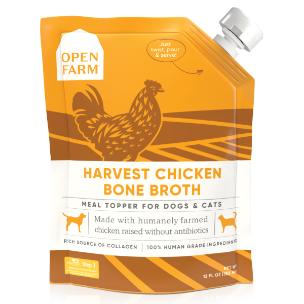 Open Farm - Dog/Cat Bone Broth Topper Harvest Chicken 12 oz