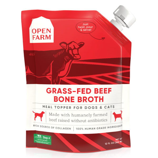 Open Farm - Dog/Cat Bone Broth Topper Grass-Fed Beef 12 oz