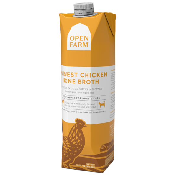 Open Farm - Dog/Cat Bone Broth Topper Hrvst Chicken 33.8oz