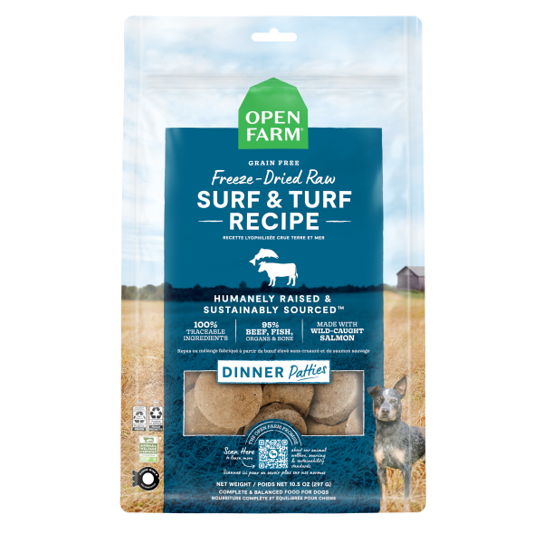 Open Farm - Dog Freeze-Dried Raw Surf & Turf Patties 10.5oz