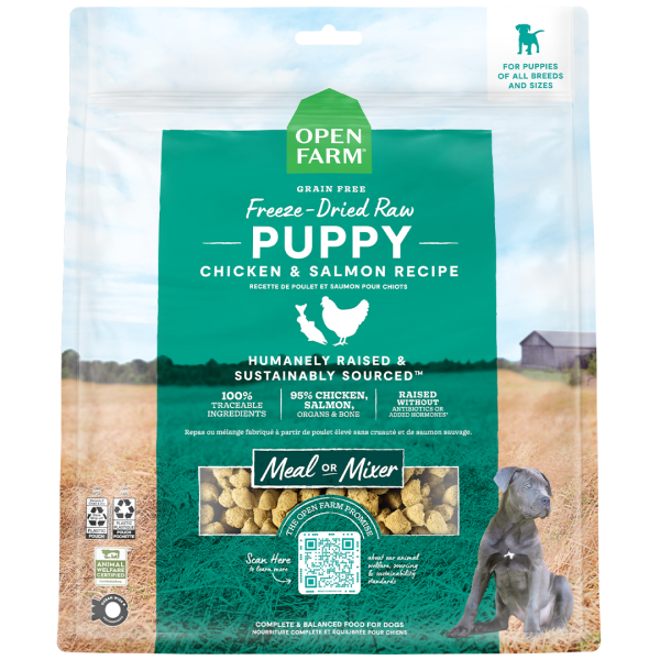 Open Farm - Dog Freeze Dried Raw Puppy Chicken&Salmon 13.5 oz