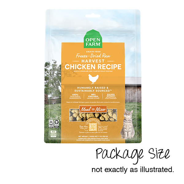 Open Farm Cat Freeze-Dried Raw Harvest Chicken Morsels 3.5 oz