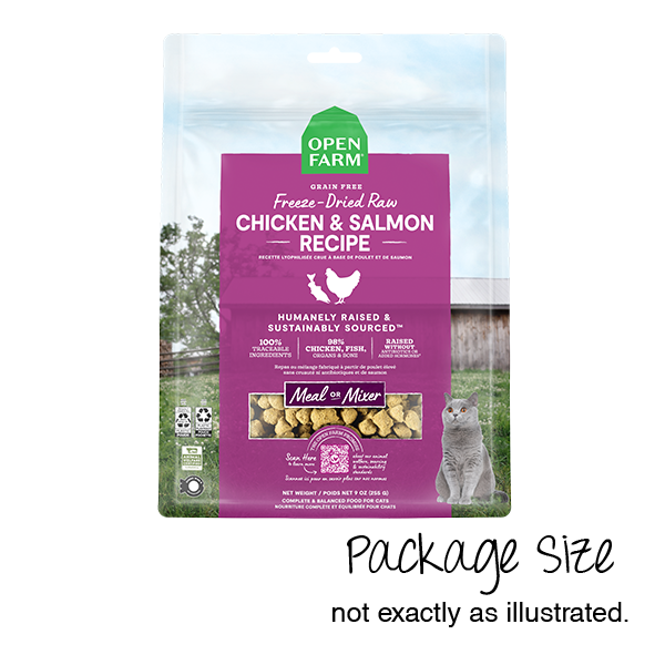 Open Farm Cat Freeze-Dried Raw Chicken & Salmon Morsels 3.5 oz