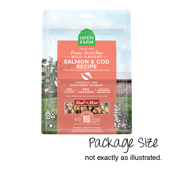 Open Farm Cat Freeze-Dried Raw Salmon & Cod Morsels 3.5 oz