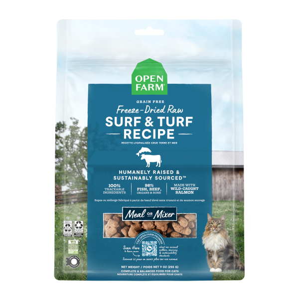 Open Farm Freeze-Dried Raw Surf & Turf Morsels for Cats 9 oz