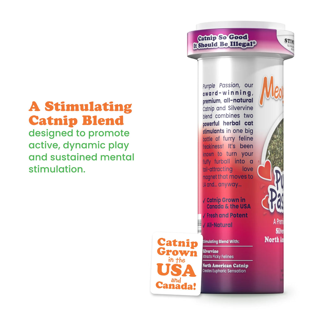 Meowijuana Purrple Passion catnip and silvervine blend for cats
