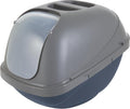 Petmate Jumbo Basic hooded cat litter pan blue and silver 24x19x18 inches