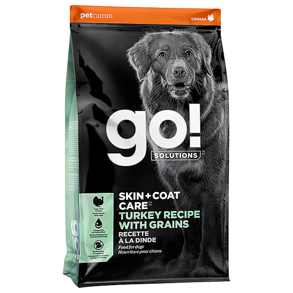 GO! Solutions Skin & Coat Care Turkey Recipe with Grains Dry Dog Food 3.5 lb (Case of 6)