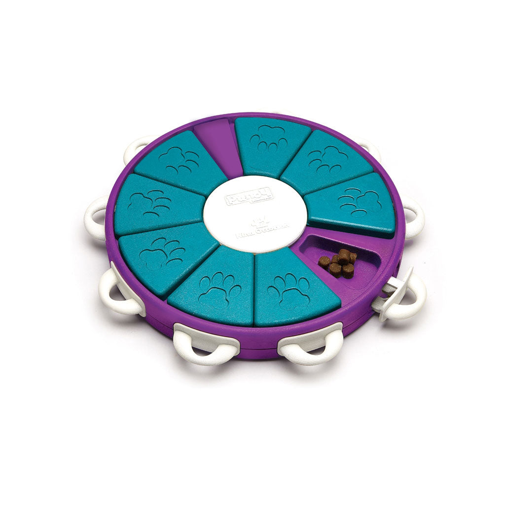Nina Ottosson Dog Twister Level 3 interactive treat puzzle toy for dogs